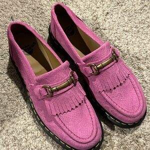 Dr. Martens Fuchsia Loafers with Brass Detail